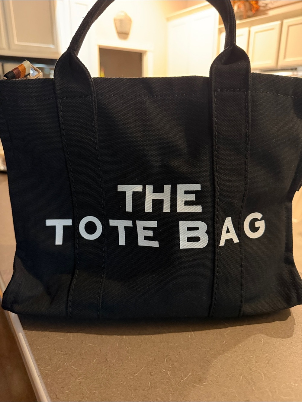 Black The Tote Bag Canvas Tote